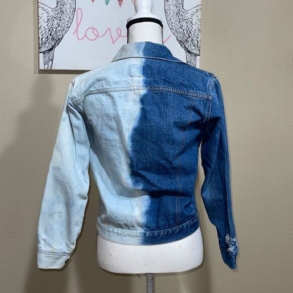 Vintage Levis Orange Tab Denim Jacket Bleach - Picture 10 of 12